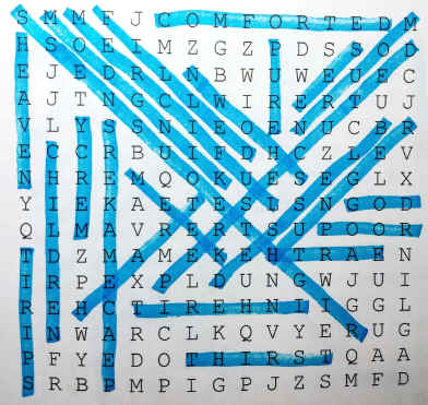 Beatitudes word search puzzle word find