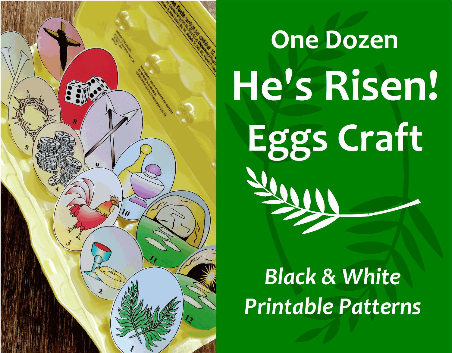 Resurrection eggs story Easter craft for kids