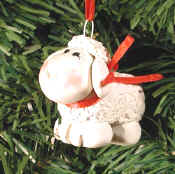 Christmas Lamb polymer clay sheep